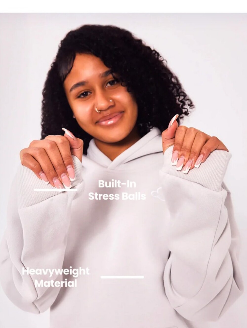 Cloud Nine Calming Hoodie Kids Large | Sensory ADHD Autism Friendly | Grey Cozy